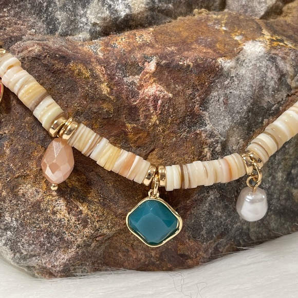 Gold-Tone Mixed Charm Beaded
Statement Necklace, 17" + 3" extender - Picture 3 of 12